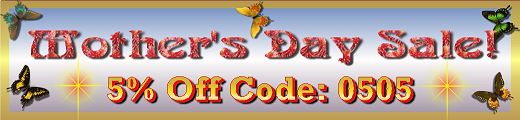 Mother's Day - 5%  Off Coupon & Everything is on Sale! Free Giftwrap & US ship w/$50 Order