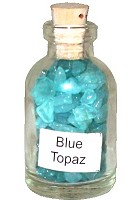 Blue Topaz Gemstone Bottle