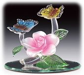 Glass Butterfly Pair Figurine