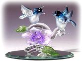 Glass Blue Birds