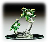Sea Turtles Glass Figurine