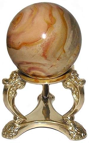 Ornate Brass Sphere Stand