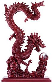 red chinese dragon statue