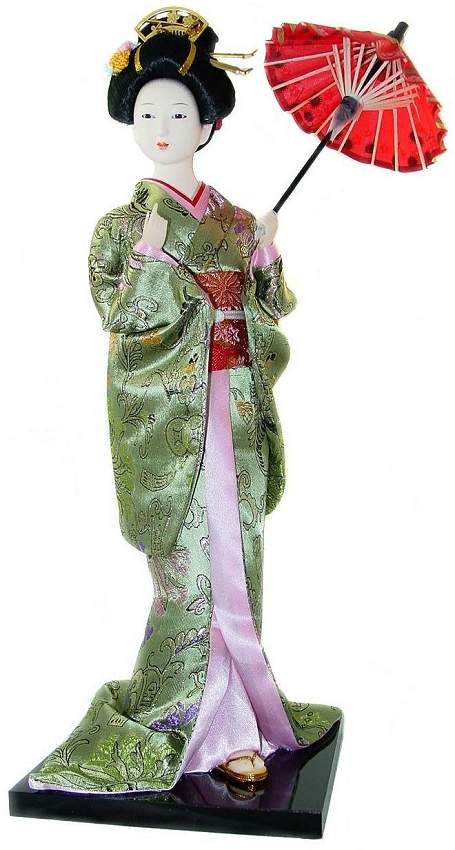 Geisha Doll in Green